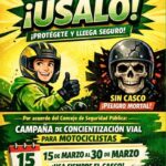 Continua la campaña “Úsalo” para fomentar el uso del casco en motociclistas